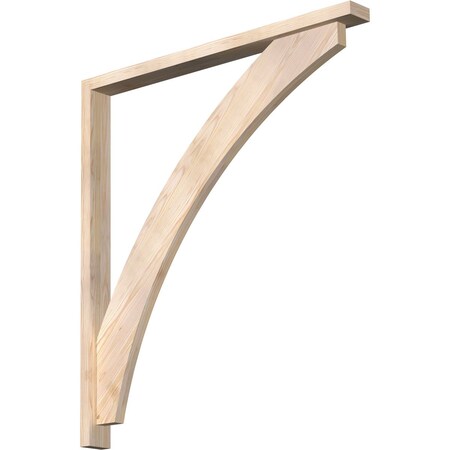 Ekena Millwork Thorton Block Smooth Bracket w/ Offset Brace, Douglas Fir, 3 1/2"W x 40"D x 44"H BKT0402X40X44THR05SDF